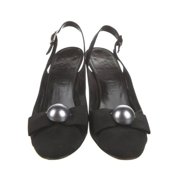 CHANEL Shoes - Authentic CHANEL sling back black pump shoes for women